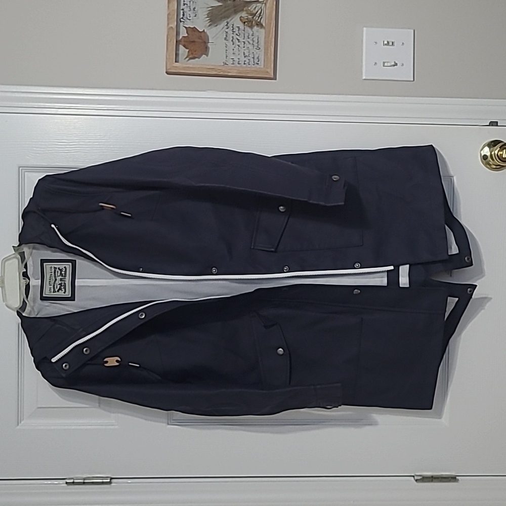 Levi’s Navy Hooded Rubberized Women's Raincoat